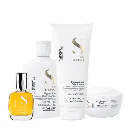 Imagem do produto Kit Alfaparf Semi di Lino Diamond Illuminating - Luminosidade e Movimento (4 produtos)