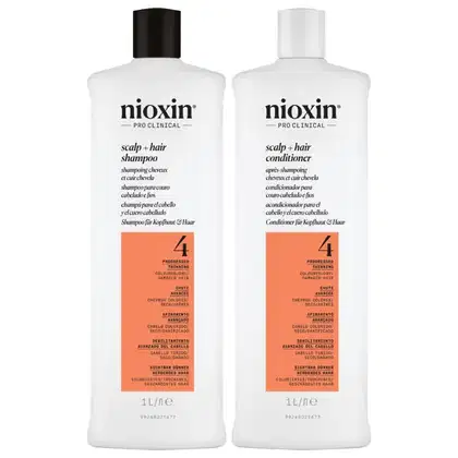 Kit Nioxin Volume Thinning Sistema 4 Salon Duo Care, 2 produtos.