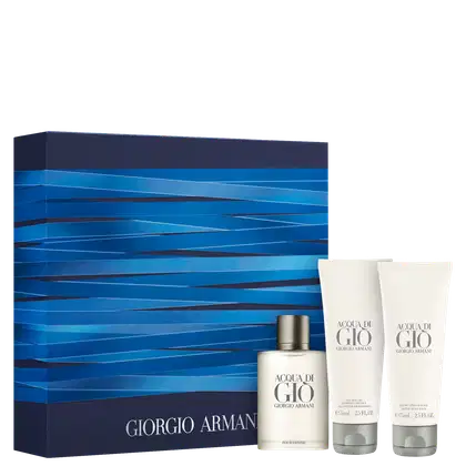 Imagem do produto Conjunto Acqua di Giò Giorgio Armani Masculino - Eau de Toilette 50ml + Gel de Banho 75ml + Pós-Barba 75ml 