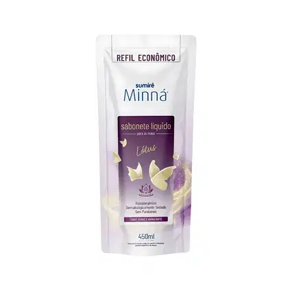 Imagem do produto Sabonete Líquido Minná Mãos Sache Lotus 450ml
