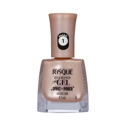 Imagem do produto Esmalte Risqué Diamond Gel Divas No Poder Golden Diva 9,5ml