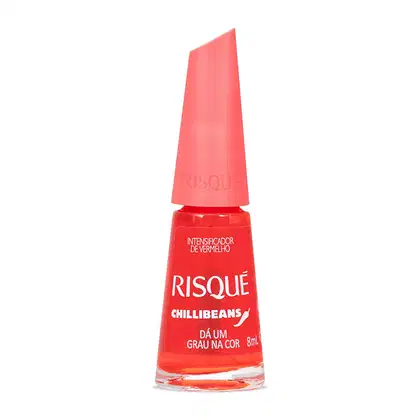Imagem do produto Esmalte Intensificador de Vermelho Risqué & Chilli Beans Dá Um Grau na Cor