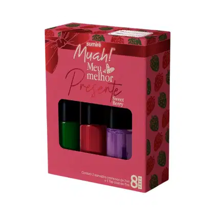 Imagem do produto Kit Esmalte Muah! Sweet Berry 3 Unidades