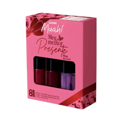 Imagem do produto Kit Esmalte Muah! Wine In Love 3 Unidades