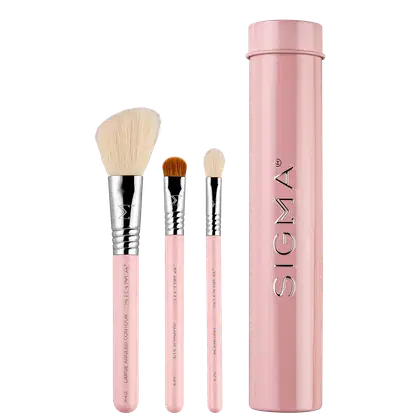 Imagem do produto Kit de Pincéis Sigma Beauty Essential Trio Brush Set Pink (3 Produtos)