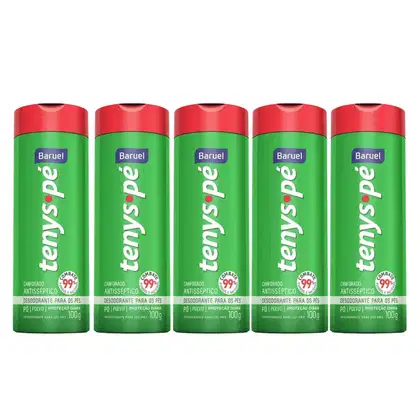 Imagem do produto Kit C5 Desodorante Pés Canforado 100g Tenys Pé - Baruel