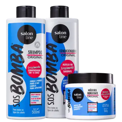 Imagem do produto Kit Salon Line S.O.S. Bomba Original Plus Trio (3 Produtos)