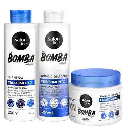 Imagem do produto Kit Salon Line S.O.S. Bomba Original Trio (3 Produtos)