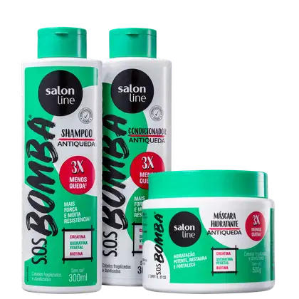 Imagem do produto Kit Salon Line S.O.S Bomba Antiqueda Trio (3 Produtos)