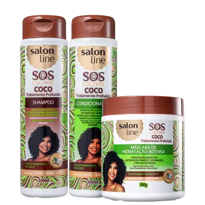 Imagem do produto Kit Salon Line S.O.S Cachos Coco Trio (3 Produtos)