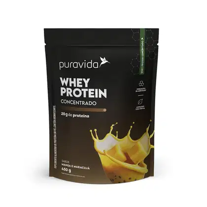 Imagem do produto Puravida Manga e Maracujá Whey Concentrado 450g