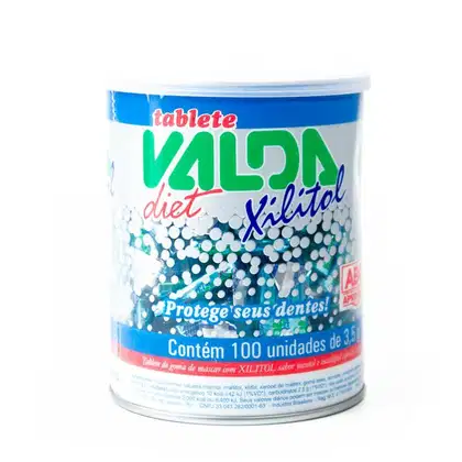 Imagem do produto Tablete Valda Diet Xilitol Pote Com 100 Unidades De 3,5g Cada
