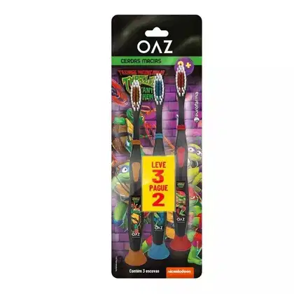 Imagem do produto Escova Dental Oaz Tartarujas Ninjas Leve 3 Pague 2