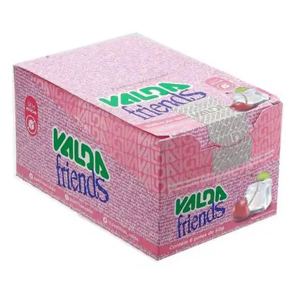 Imagem do produto Pastilhas Valda Friends Sabor Ice Cherry Display Com 6 Potes de 50g Cada
