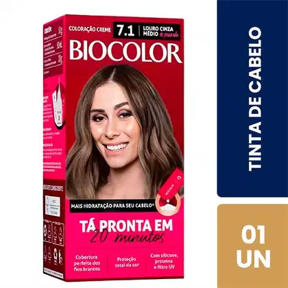 Imagem do produto Coloração Biocolor 7.1 Louro Cinza Médio