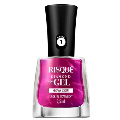 Imagem do produto Esmalte Risqué Diamond Gel Nova Cor! Licor de Cranberry 9,5 ml
