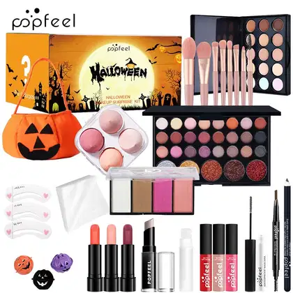 Imagem do produto Kit de Maquiagem POPFEEL Halloween Batom, Sobra, Blush 4