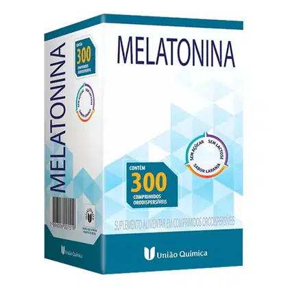 Imagem do produto Suplemento Alimentar União Quimica Melatonina Sabor Laranja 300 Comprimidos