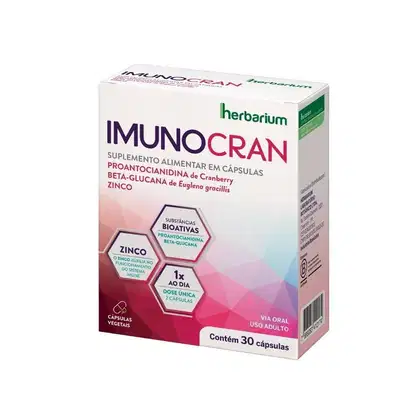 Imagem do produto Suplemento Alimentar Herbarium Imunocran 30 Cápsulas
