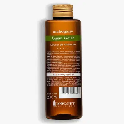 Imagem do produto Refil Difusor De Ambiente Capim Limao 200 Ml Mahogany