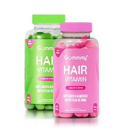 Imagem do produto Combo Gummy Hair Vitamin Cabelos E Unhas Maça Verde + Trutii Frutti 2 Potes
