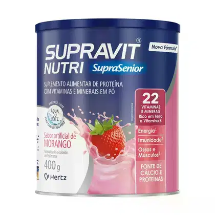 Imagem do produto Suplemento Alimentar Supravit Nutri Sabor Morango 400g
