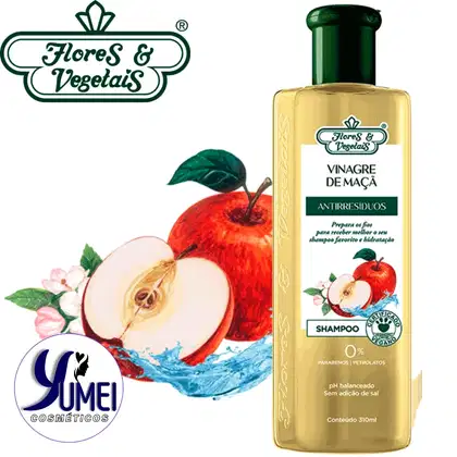 Imagem do produto Shampoo Vinagre De Maçã Antirresíduos Flores e Vegetais 310ml