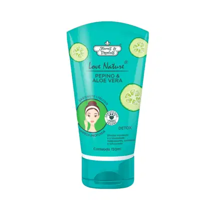 Imagem do produto SABONETE LIQUIDO  FACIAL PEPINO ALOE 150ML FLORES E VEGETAIS