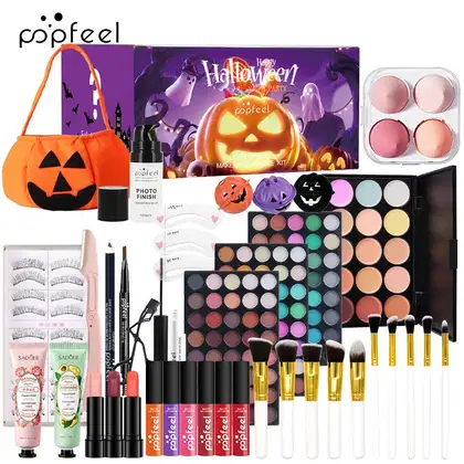 Imagem do produto Kit de Maquiagem POPFEEL Halloween Batom, Sobra, Blush 3