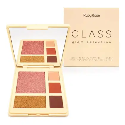Imagem do produto Paleta de Blush, Iluminador e Sombra Reverence - Glam Selection Ruby Rose