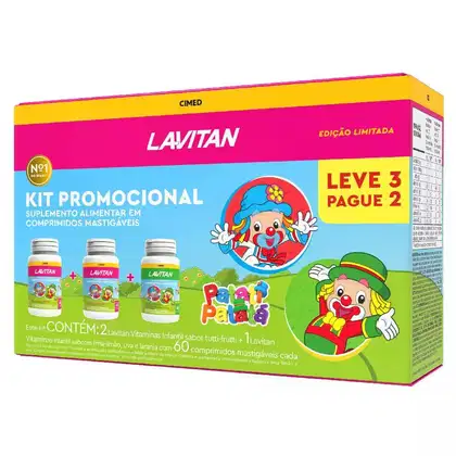 Imagem do produto Kit Lavitan Infantil Patati Patatá 180 Comprimidos Mastigáveis