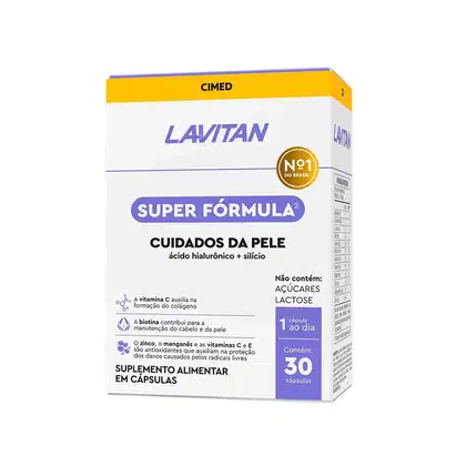 Imagem do produto Cimed  Lavitan Super Fórmula Cuidados Da Pele - Suplemento Alimentar (30 Cápsulas)