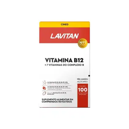 Imagem do produto Cimed Lavitan Vitamina B12 + 7 Vitaminas Do Complexo B - Suplemento Alimentar (100 Cápsulas)