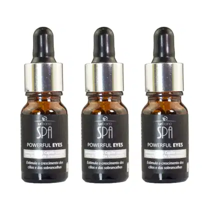 Kit com três unidades de tratamento fortalecedor Grandha Urbano Spa Black Powerful Eyes.