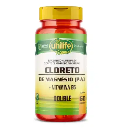 Imagem do produto Cloreto de Magnesio PA + Vitamina B6 Unilife 60 Cápsulas