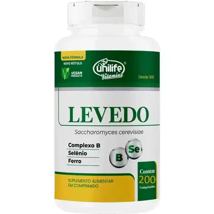Imagem do produto Suplemento Alimentar Levedo Unilife 200 Comprimidos