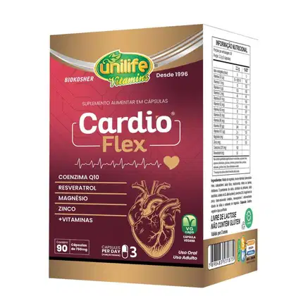 Imagem do produto Suplemento Alimentar Cardio Flex Unilife 90 Cápsulas