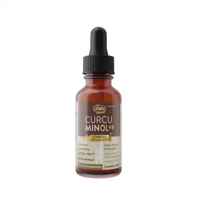 Imagem do produto Suplemento Líquido Curcuminol Sabor Abacaxi e Gengibre em Gotas Unilife 30ml