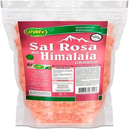 Imagem do produto Sal Grosso Rosa do Himalaia Unilife Sachê 1Kg