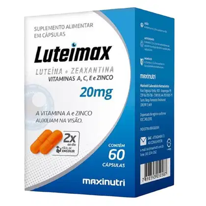Imagem do produto Suplemento Alimentar Luteimax 20mg Maxinutri 60 Cápsulas