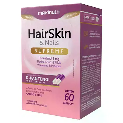 Imagem do produto Suplemento Alimentar HairSkin Supreme D-Pantenol 60 Cápsulas