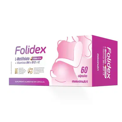 Imagem do produto Suplemento Alimentar Folidex Maxinutri 60 Cápsulas