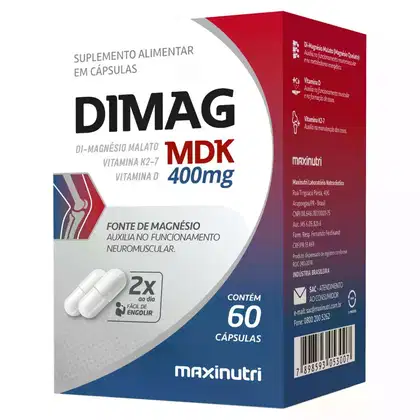 Imagem do produto Suplemento Alimentar Dimag Mdk 400mg Maxinutri 60 Cápsulas