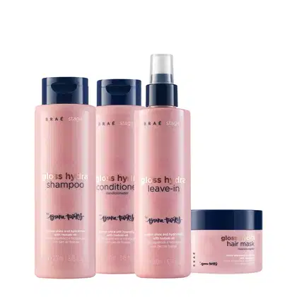 Imagem do produto Kit Braé Stages by Bruna Tavares Gloss Hydra Home Care Leave-in (4 produtos)