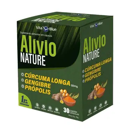 Imagem do produto Alívio Nature Curcuma Longa Vita Blue 30 Cápsulas