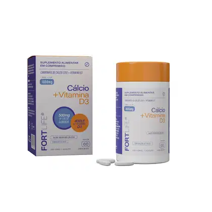 Imagem do produto Cálcio + Vitamina D3 1600mg 60 Comprimidos FortLife