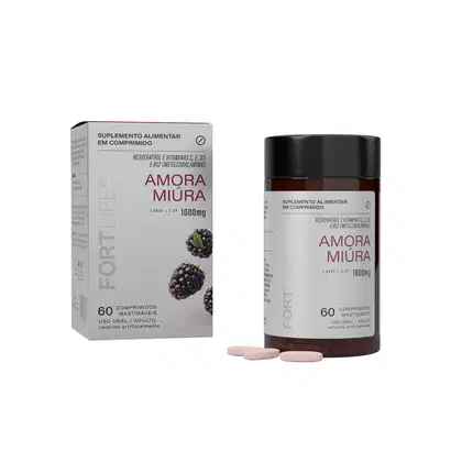 Imagem do produto Amora Miúra 1000mg FortLife 60 Comprimidos Mastigáveis FortLife