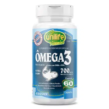 Imagem do produto Suplemento Ômega 3 Óleo de Peixe Extra Puro 700mg Unilife 60 Cápsulas