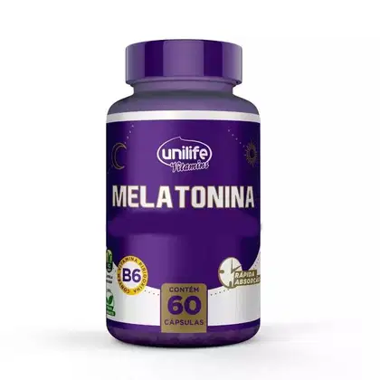Imagem do produto Suplemento Alimentar Melatonina Unilife 60 Cápsulas