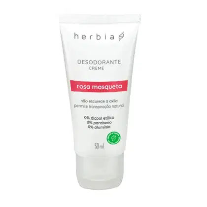 Desodorante em Creme Herbia Rosa Mosqueta 50ml.